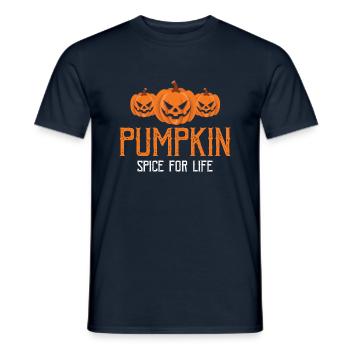 Pumpkin Spice For Life Awesome Halloween - Männer T-Shirt - Navy - Vorne - AI Model Male 178 light (178cm)