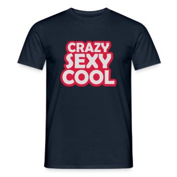 design cool sexy fou - T-shirt homme - marine - Devant - AI Model Male 178 light (178cm)