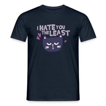 I Hate you the least - Men's T-Shirt - navy - Front - AI Model Male 178 light (178cm)