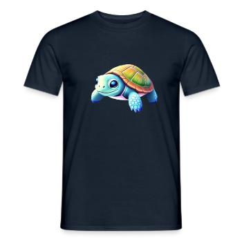 tortue - T-shirt homme - marine - Devant - AI Model Male 178 light (178cm)