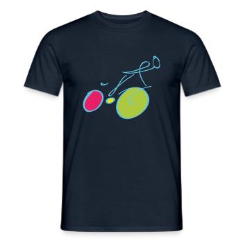 Radfahrer - Männer T-Shirt - Navy - Vorne - AI Model Male 178 light (178cm)