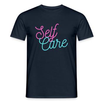 Self Care - Männer T-Shirt - Navy - Vorne - AI Model Male 178 light (178cm)