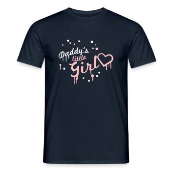 La petite fille de papa La fille de papa laisse tomber un graffiti - T-shirt homme - marine - Devant - AI Model Male 178 light (178cm)