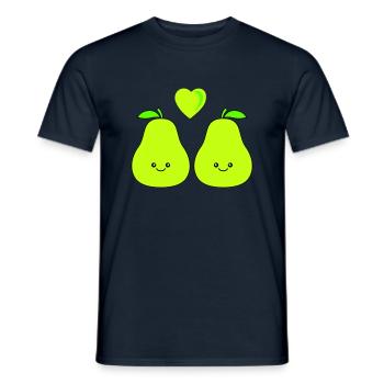 Poire Comique Amour - T-shirt homme - marine - Devant - AI Model Male 178 light (178cm)