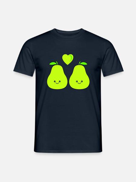 birne comic love - Männer T-Shirt - Navy