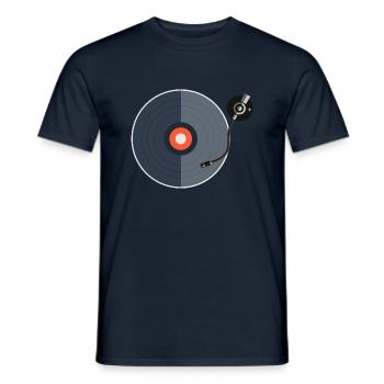 Enregistrez phonographes Cadeau Musique Vinyle - T-shirt homme - marine - Devant - AI Model Male 178 light (178cm)