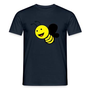 suesse_biene_02 - Men's T-Shirt - navy - Front - AI Model Male 178 light (178cm)