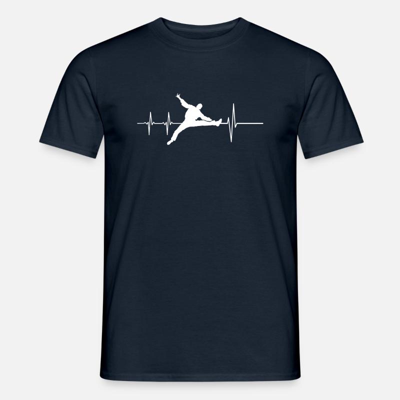 Håndbold målmand Silhuet Hvid - Mænd T-shirt - marineblå
