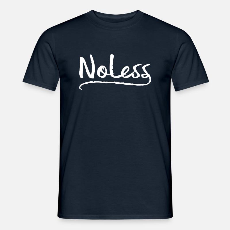 Noless weißer Text - Männer T-Shirt - Navy