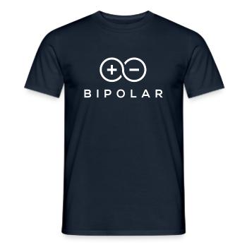 bipolair positif and negatif - Men's T-Shirt - navy - Front - AI Model Male 178 light (178cm)
