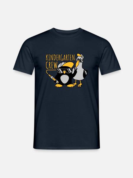 Kindergarten Crew Seagull Penguin - Men's T-Shirt - navy