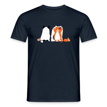 Halloween-Katzen - Männer T-Shirt - Navy - Vorne - AI Model Male 178 light (178cm)