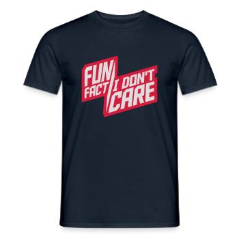 I don't care fact - Men's T-Shirt - navy - Front - AI Model Male 178 light (178cm)