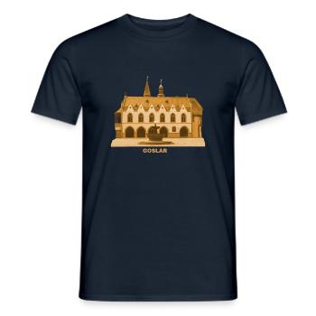 Goslar Rathaus Harz Niedersachsen - Männer T-Shirt - Navy - Vorne - AI Model Male 178 light (178cm)