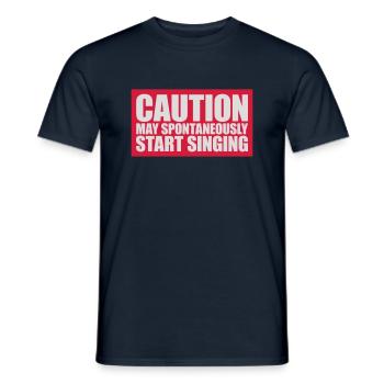 may spontaneously start singing - Men's T-Shirt - navy - Front - AI Model Male 178 light (178cm)