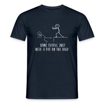 SOME PEOPLE JUST NEED A PAT ON THE BACK - Men's T-Shirt - navy - Front - AI Model Male 178 light (178cm)