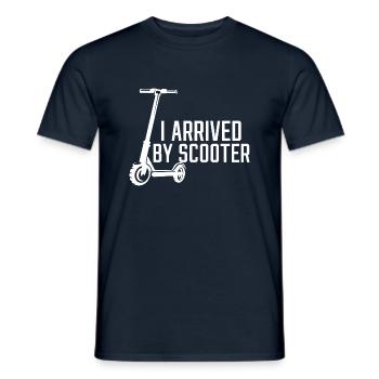 E-Scooter E-Roller Scooter - Men's T-Shirt - navy - Front - AI Model Male 178 light (178cm)