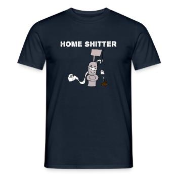 Accueil Shitter WC Toilettes 00 - T-shirt homme - marine - Devant - AI Model Male 178 light (178cm)