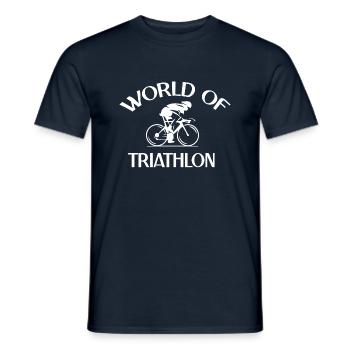 Triathlon Natation Bike Run Marathon - T-shirt homme - marine - Devant - AI Model Male 178 light (178cm)