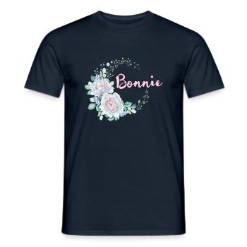 For Bonnie - Men's T-Shirt - navy - Front - AI Model Male 178 light (178cm)
