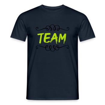 team - Men's T-Shirt - navy - Front - AI Model Male 178 light (178cm)