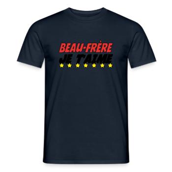 Brother-in-law I love you - Men's T-Shirt - navy - Front - AI Model Male 178 light (178cm)