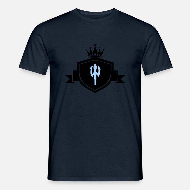 Trefork Våbenskjold - Mænd T-shirt - marineblå