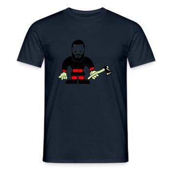Lumberjack Holzfäller - Männer T-Shirt - Navy - Vorne - AI Model Male 178 light (178cm)