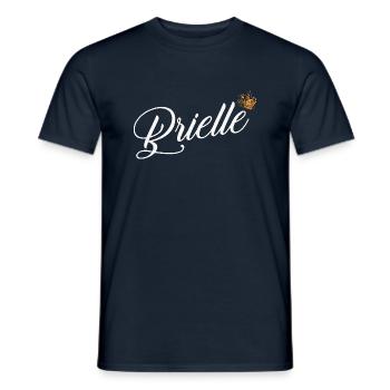 Brielle Nom personnalisé pour femmes enfants bambins - - T-shirt homme - marine - Devant - AI Model Male 178 light (178cm)