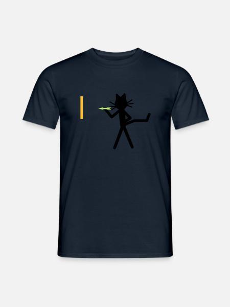 Katze Kittycat dartet - Männer T-Shirt - Navy