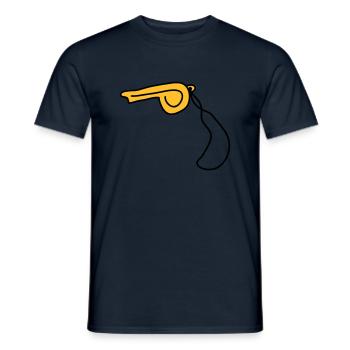pfeife_2c - Männer T-Shirt - Navy - Vorne - AI Model Male 178 light (178cm)