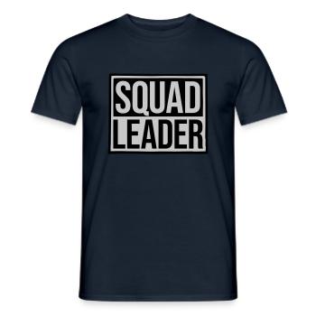 Conception du leader de l’escouade Shield - T-shirt homme - marine - Devant - AI Model Male 178 light (178cm)