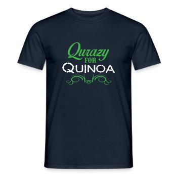 qurazy for quinoa - Men's T-Shirt - navy - Front - AI Model Male 178 light (178cm)