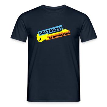 Guitarist is my passion - Men's T-Shirt - navy - Front - AI Model Male 178 light (178cm)