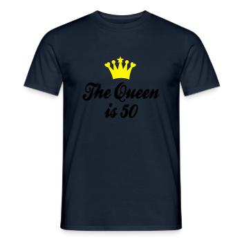 50e anniversaire - T-shirt homme - marine - Devant - AI Model Male 178 light (178cm)