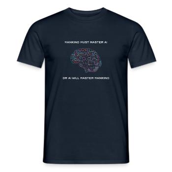 mankind master AI Artificial Intelligence - Men's T-Shirt - navy - Front - AI Model Male 178 light (178cm)