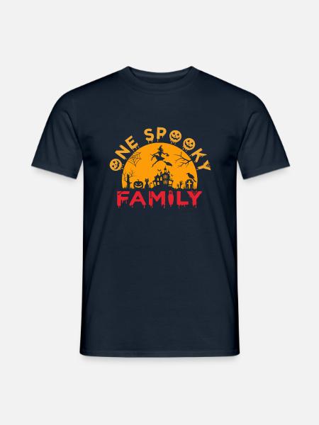 One Spooky Family - Men's T-Shirt - navy
