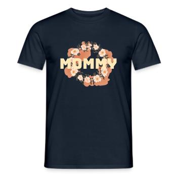Mother's love in the sea of flowers - Men's T-Shirt - navy - Front - AI Model Male 178 light (178cm)