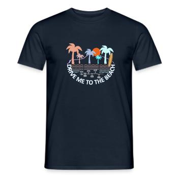 Drive Me To The Beach - Männer T-Shirt - Navy - Vorne - AI Model Male 178 light (178cm)
