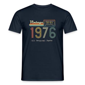 1976 Original 1976 Vintage Vintage Retro Jahrestag - Männer T-Shirt - Navy - Vorne - AI Model Male 178 light (178cm)