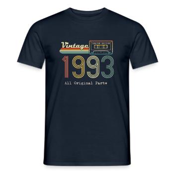 1993 Original 1993 Vintage Vintage Retro Jahrestag - Männer T-Shirt - Navy - Vorne - AI Model Male 178 light (178cm)