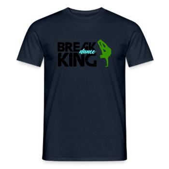 Break Dance King - Men's T-Shirt - navy - Front - AI Model Male 178 light (178cm)