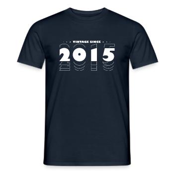 Proudly Celebrating 2015 - Vintage 10 Years of - Men's T-Shirt - navy - Front - AI Model Male 178 light (178cm)