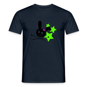 Voodoo Bunny Stars - T-shirt homme - marine - Devant - AI Model Male 178 light (178cm)