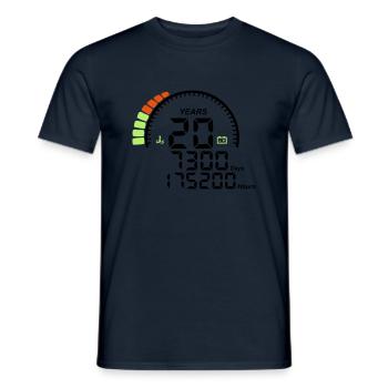 Geburtstagszähler Jahre Jahre 20 Jahre - Männer T-Shirt - Navy - Vorne - AI Model Male 178 light (178cm)