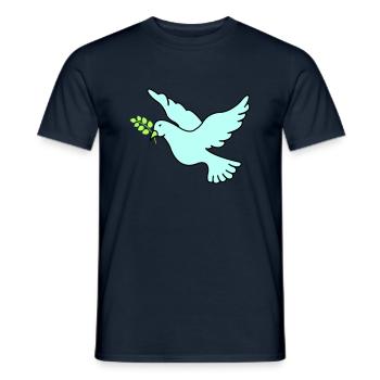 Colombe de la Paix - T-shirt homme - marine - Devant - AI Model Male 178 light (178cm)