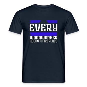 carpenter funny tshirts awesome dad forest work - Men's T-Shirt - navy - Front - AI Model Male 178 light (178cm)