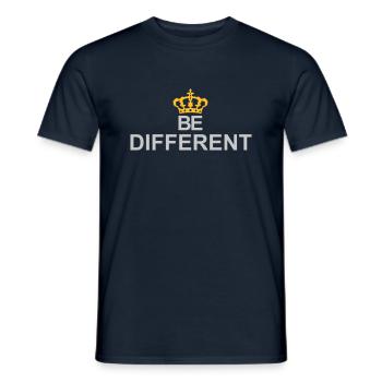 Be different Logo Design - Men's T-Shirt - navy - Front - AI Model Male 178 light (178cm)