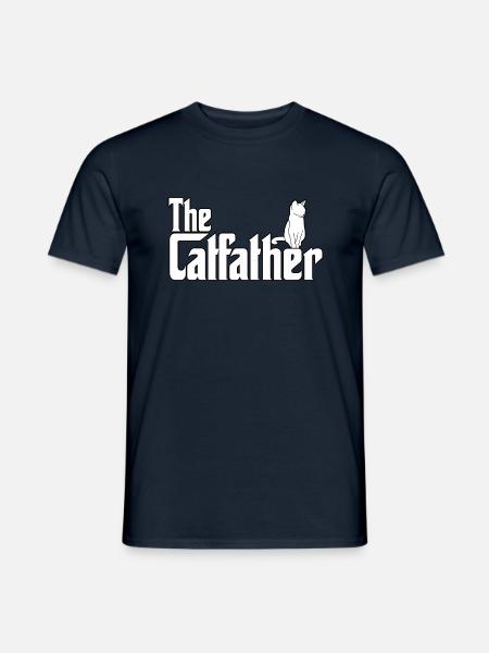 Lustiges Katzenbesitzer Katzen Papa Parodie Katze - Männer T-Shirt - Navy