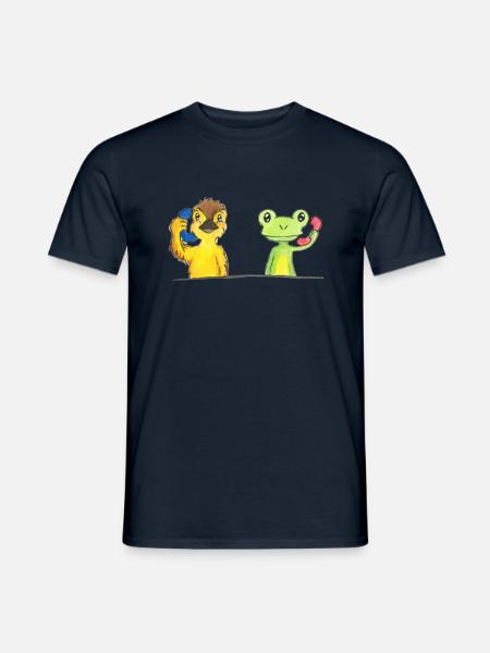 Ente und Frosch - Männer T-Shirt - Navy